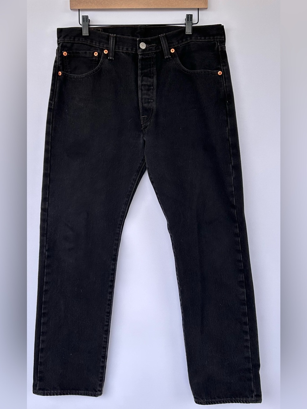Levi’s‎ Men’s 501 Original Fit Black Jeans Button Fly Straight Leg Size 33x30